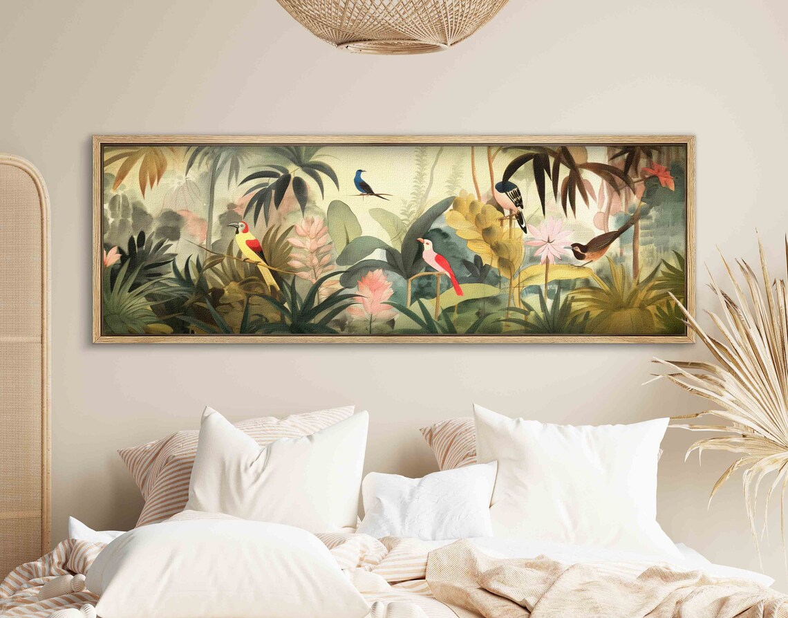 Panoramic Floral Botanical Modern Wall Art Poster - Image 2