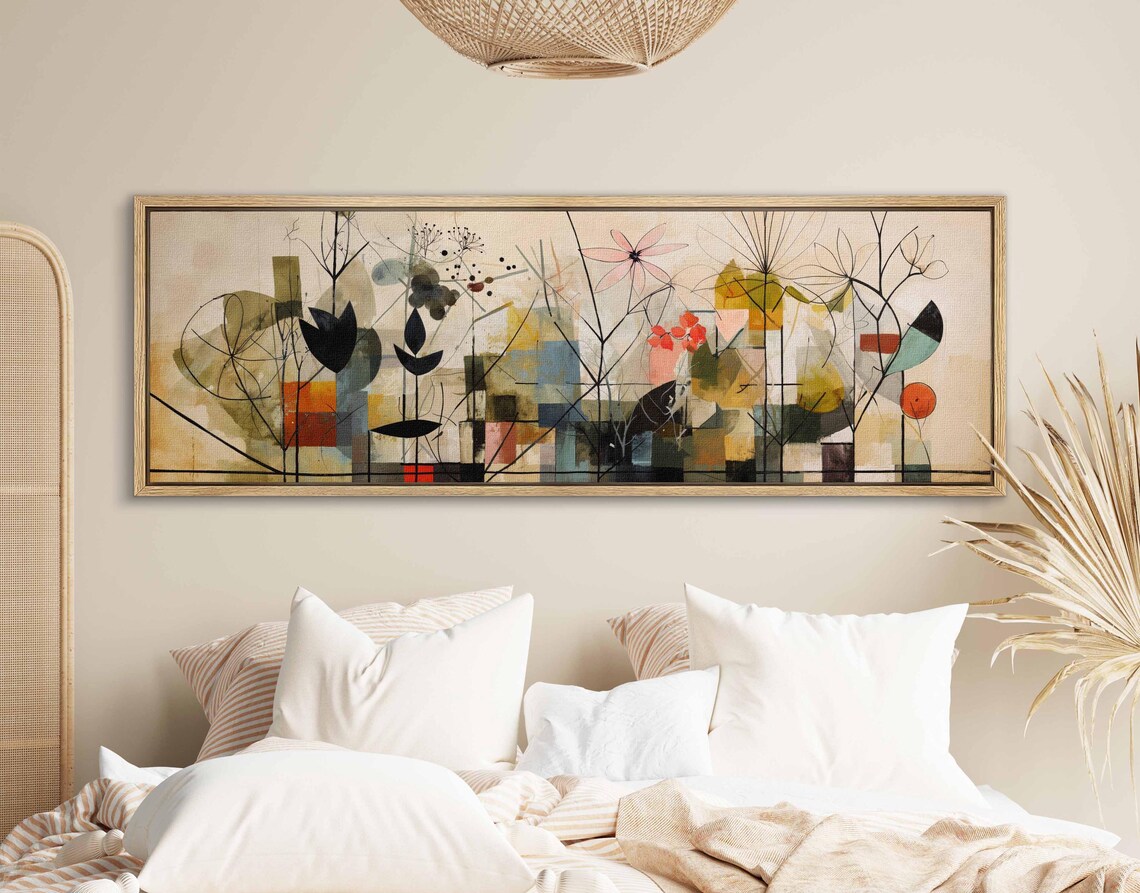 Modern Botanical Floral Wall Art Print, Mid-Century - Image 2