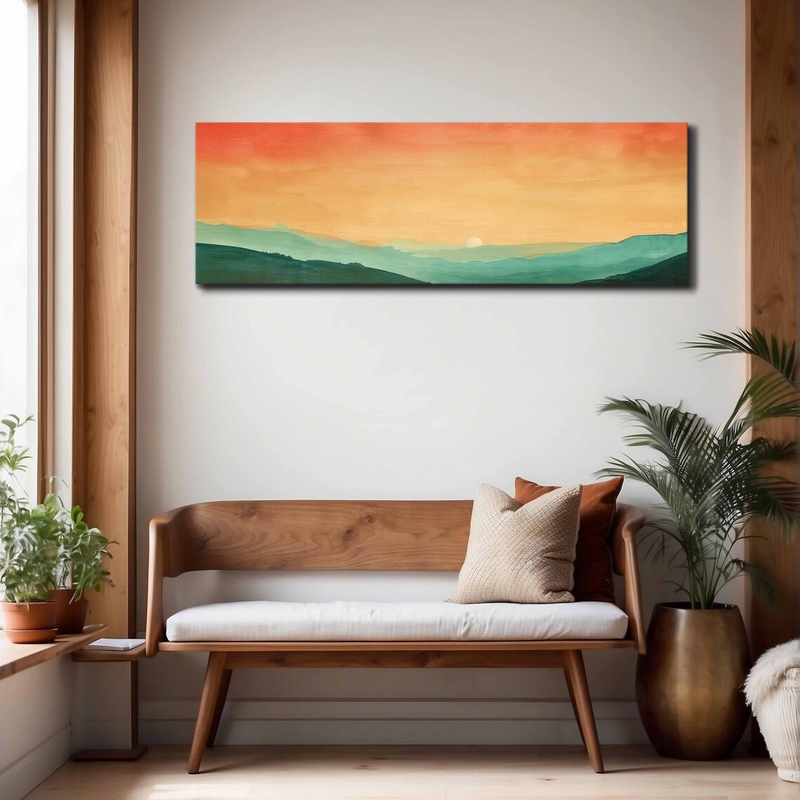 Modern Landscape Art Print, Minimal Boho Panorama - Image 4