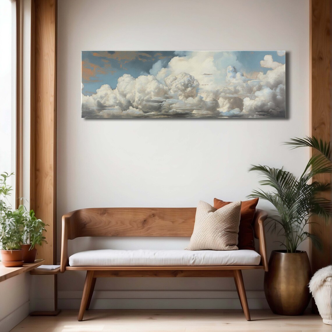 Vintage Moody Clouds, Minimalist Boho Wall Art Print - Image 4
