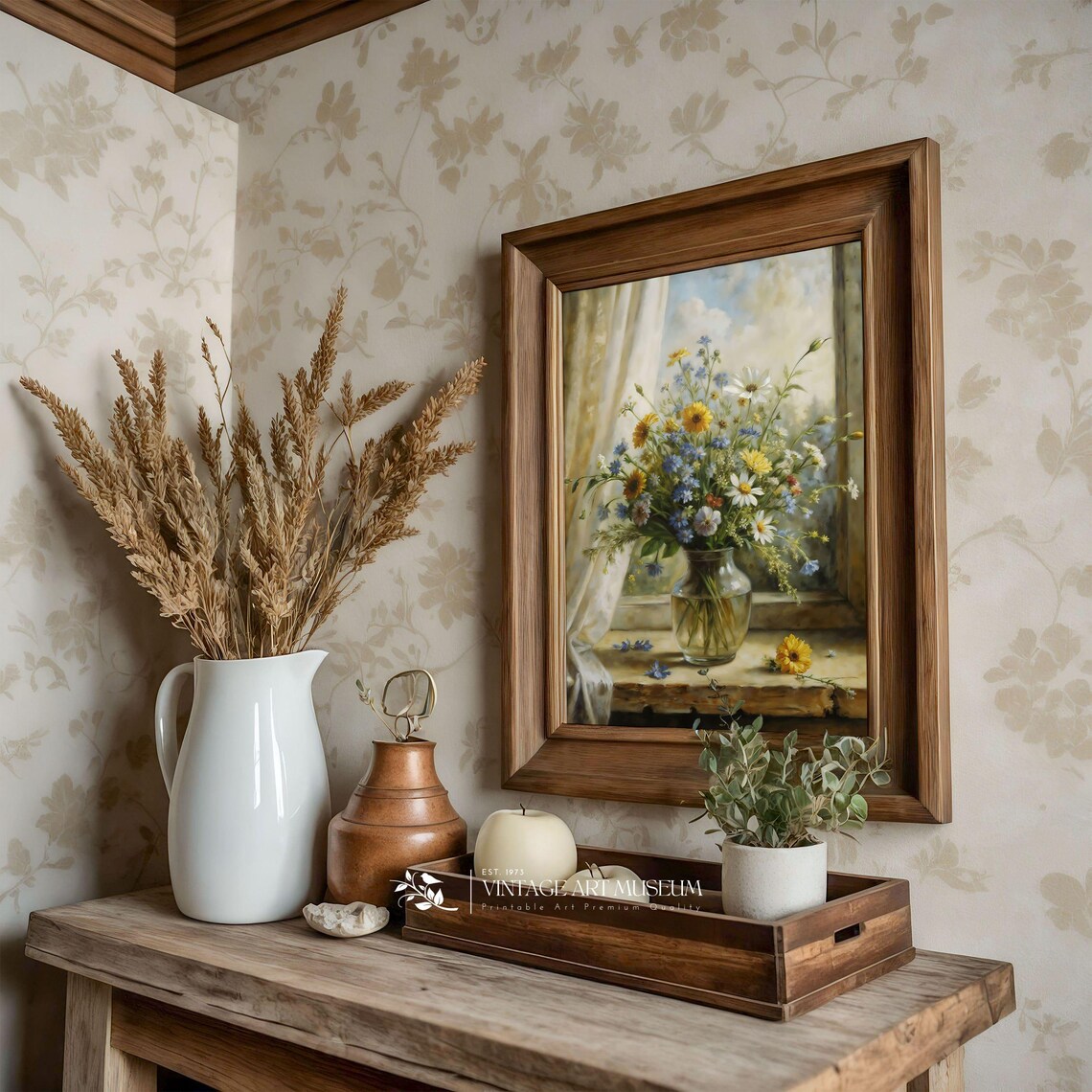Spring Wildflowers Still Life Art Print, Vintage Floral - Image 3