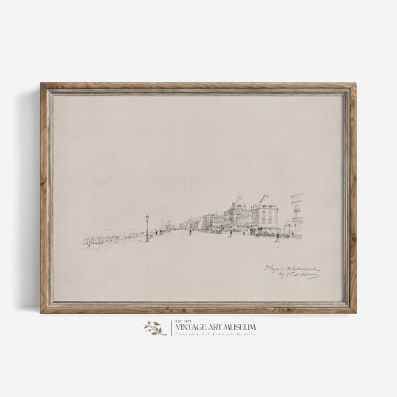 Paris Vintage Etching Sketch Art Print