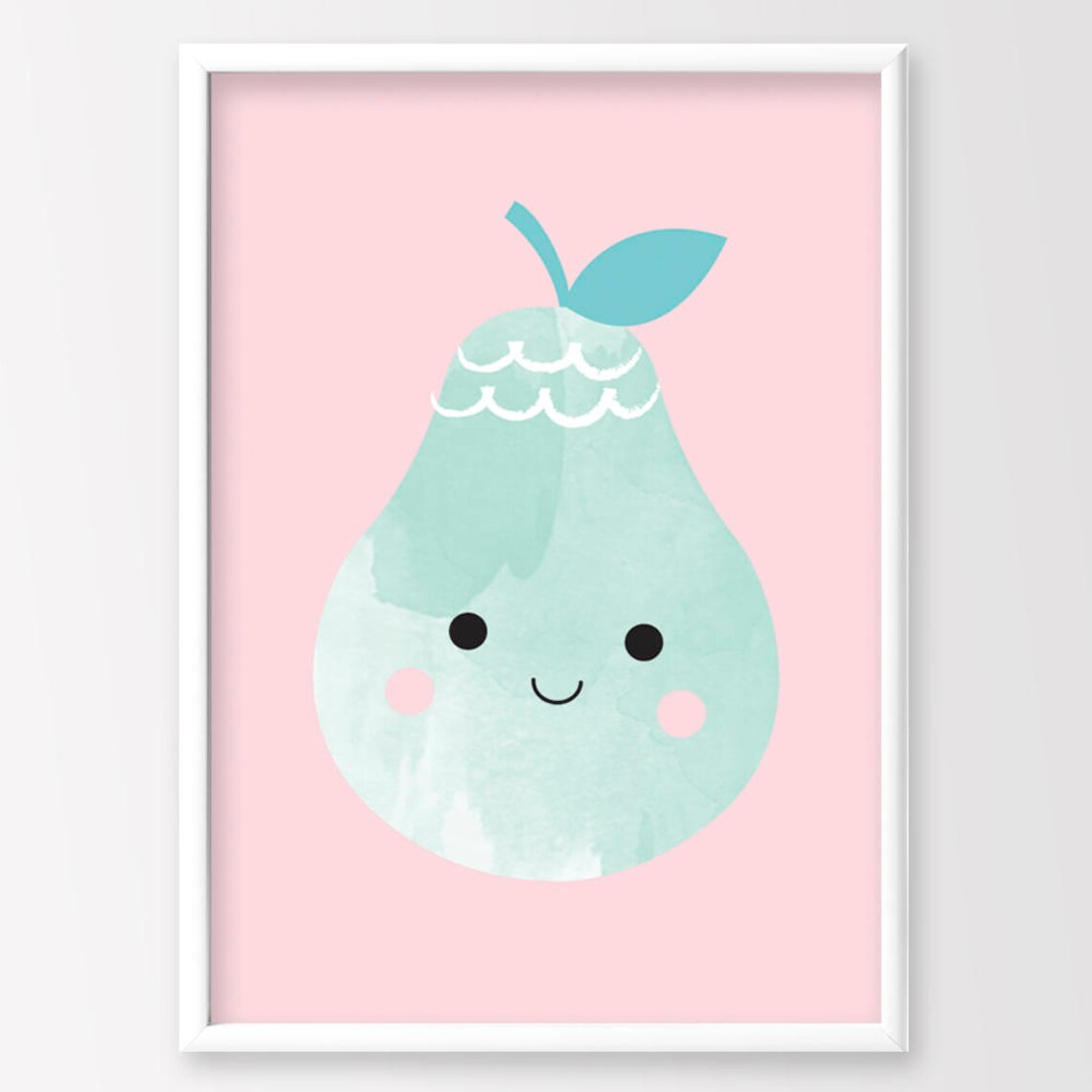 Pear Print, Nursery Decor Kids Art Poster Print