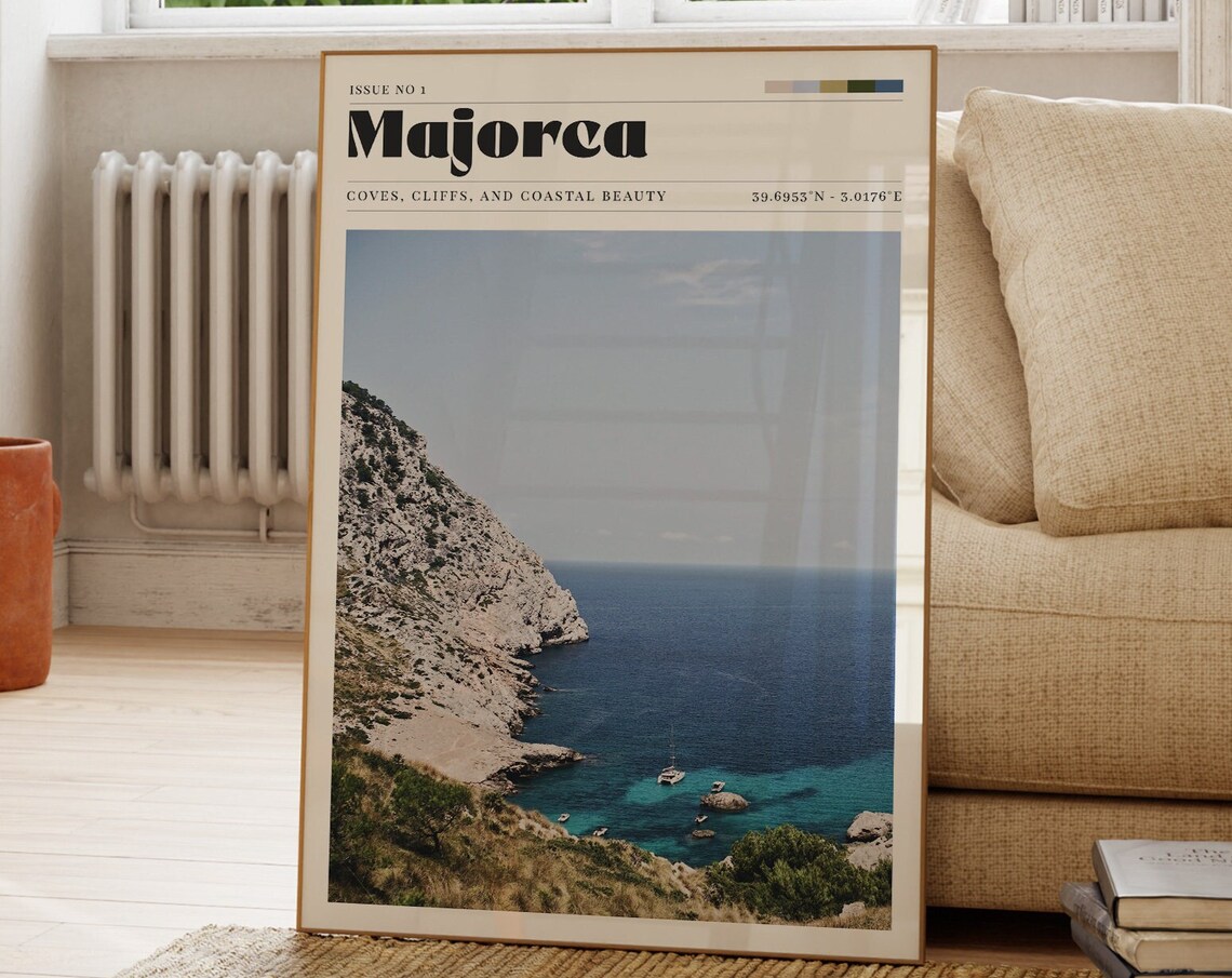 Majorca Island Coastal Cliffs And Hidden Coves Travel Photo Poster