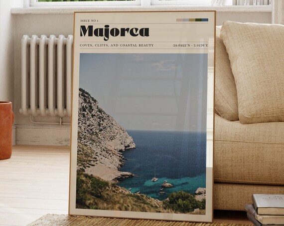 Majorca Island Coastal Cliffs And Hidden Coves Travel Photo Poster