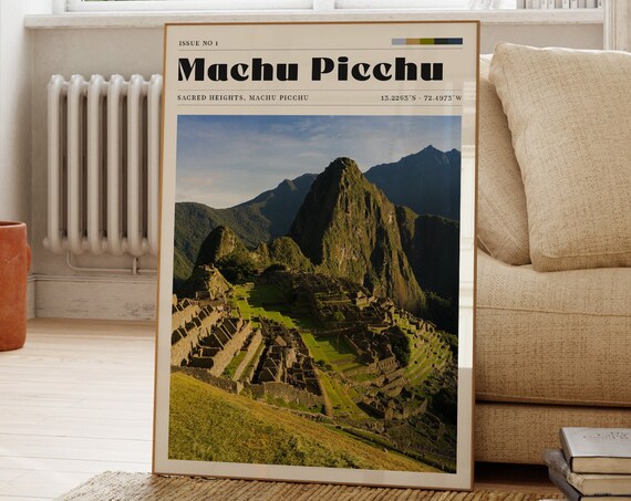 Machu Picchu Peru Sacred Heights Ancient Inca Ruins Photo Poster