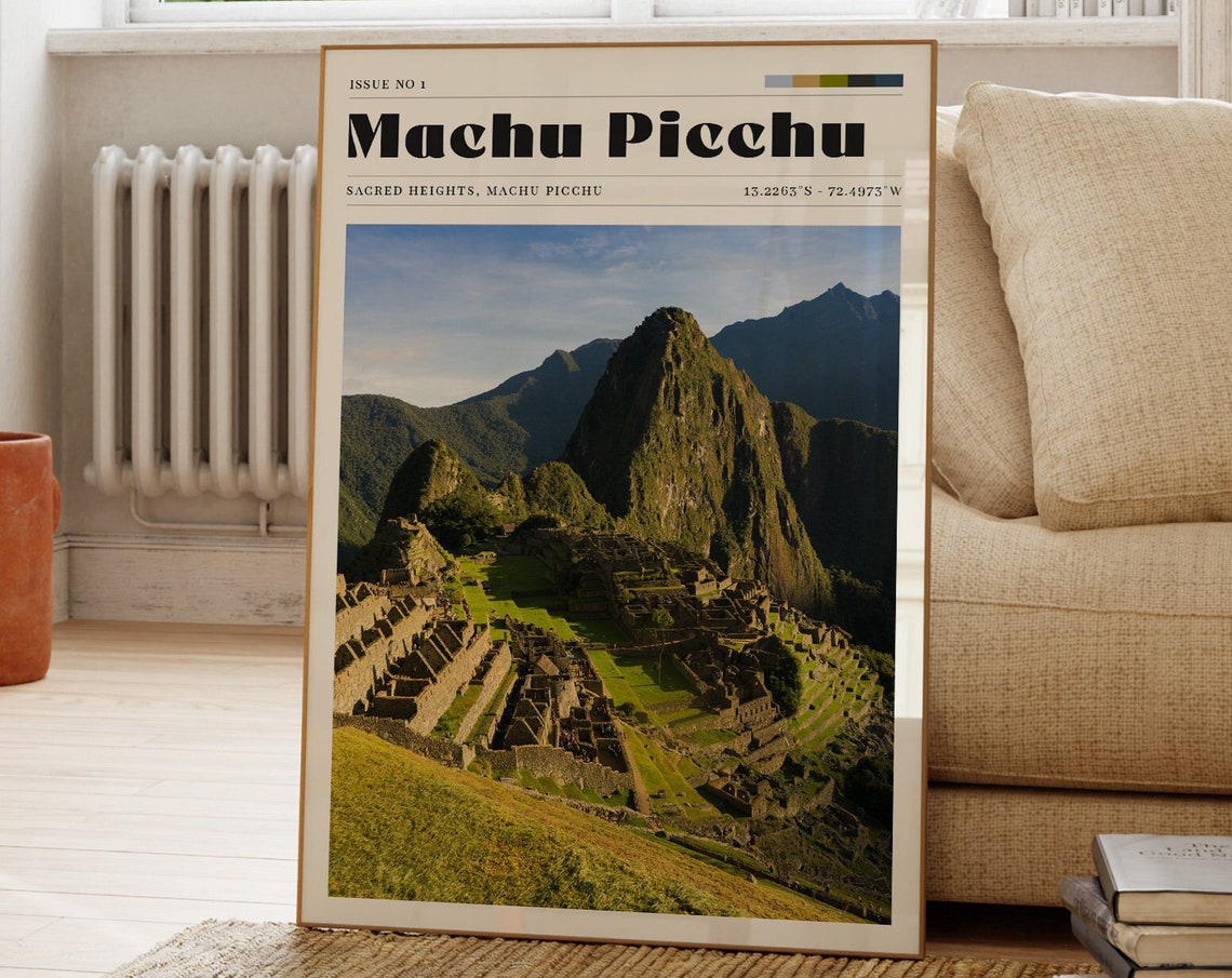 Machu Picchu Peru Sacred Heights Ancient Inca Ruins Photo Poster