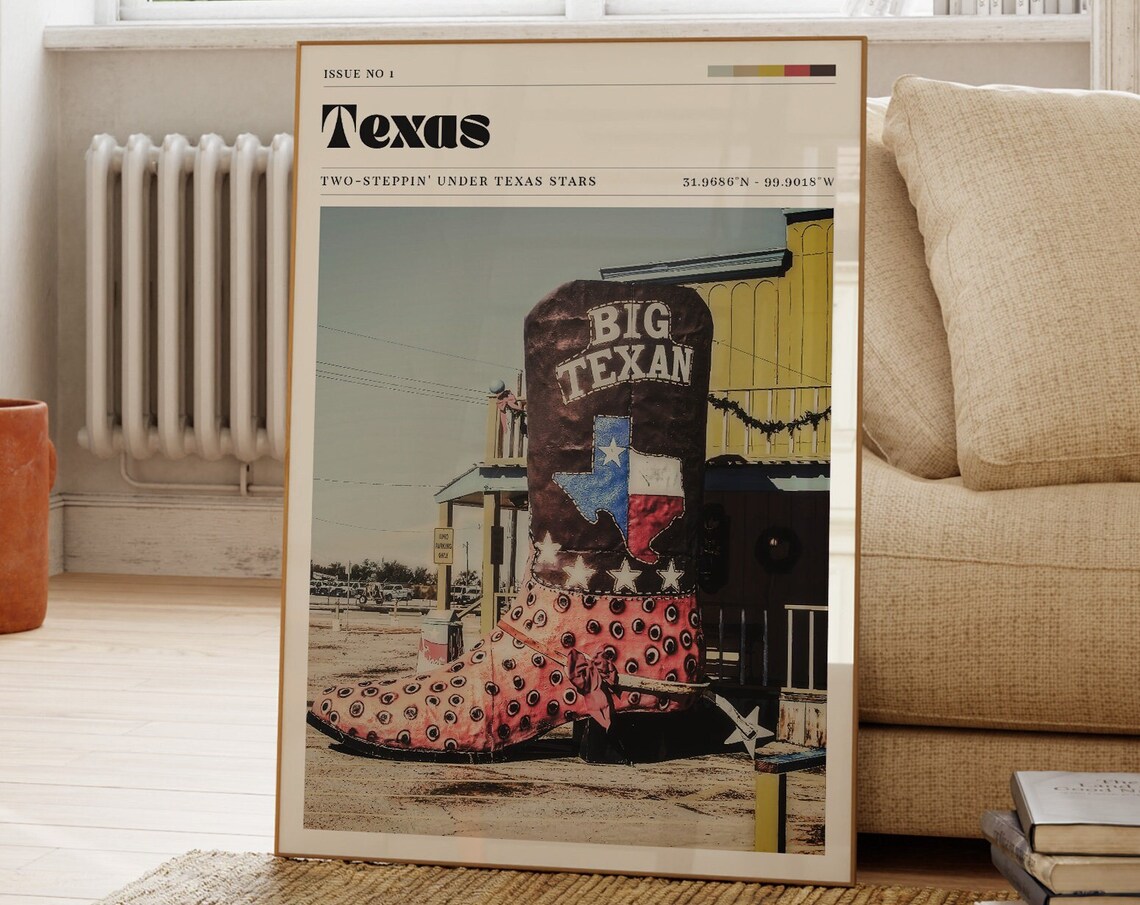 Texas Big Texan Cowboy Boot Roadside Attraction Photo Poster