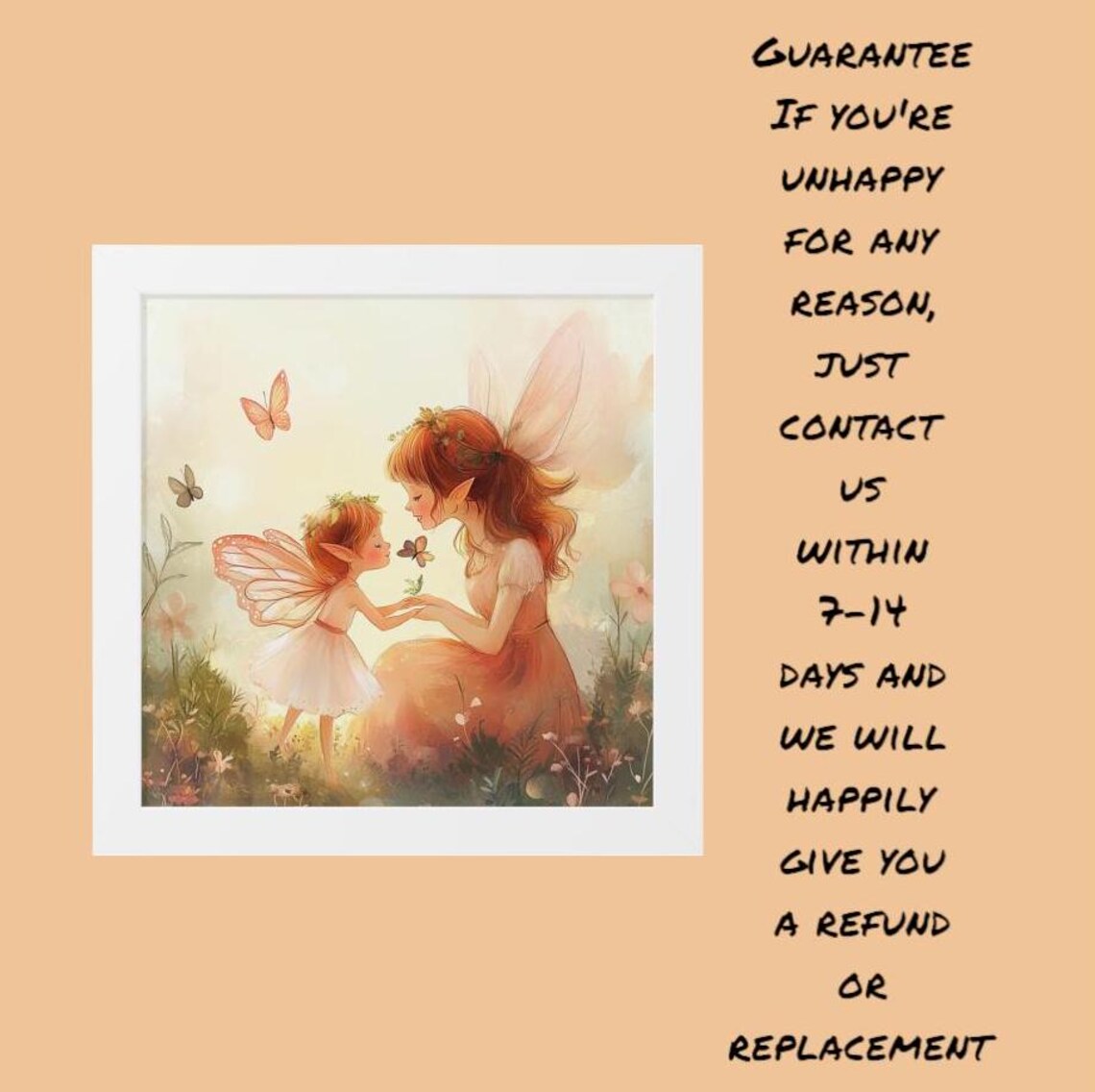 Fairy Mother and Child Butterflies Fantasy Nursery Art Poster - Image 6