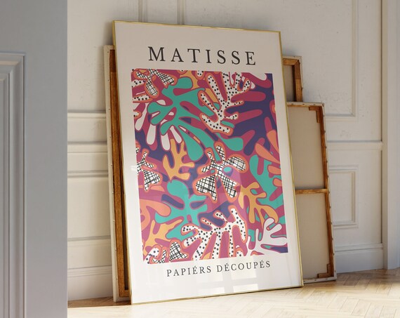 Henri Matisse Print Aesthetic Matisse Poster For Modern Gallery Exhibition Art Minimalist Neutral Wall Art Matisse Cut Outs Gift Idea