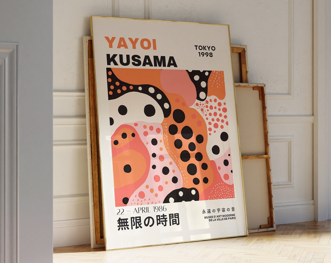 Yayoi Kusama Abstract Japanese Wall Art Poster