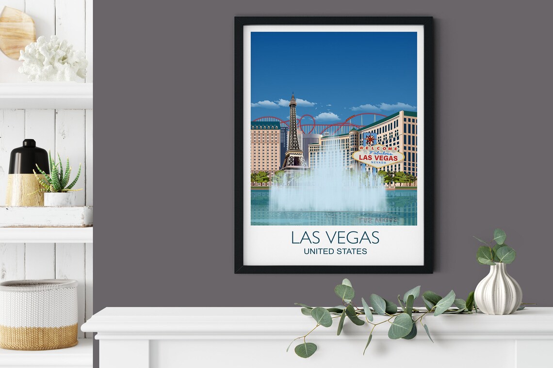 Las Vegas Travel Poster, City of Las Vegas - Image 3