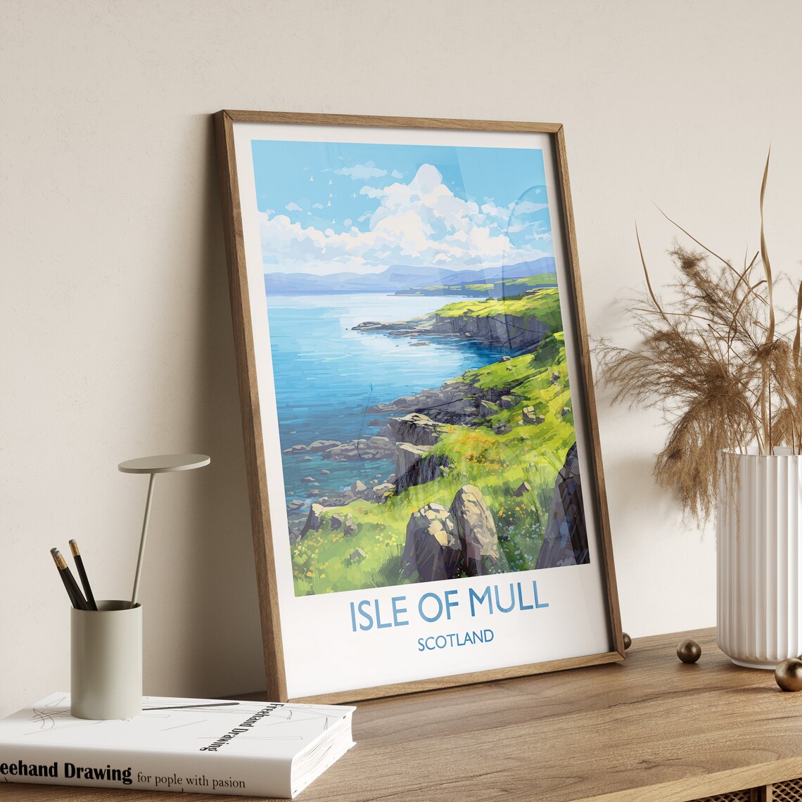Isle of Mull Travel Poster, Scotland Wall Art - Image 3