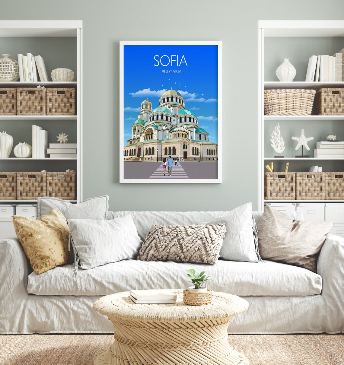 Sofia Bulgaria Alexander Nevsky Cathedral Golden Dome Art Poster - Image 4