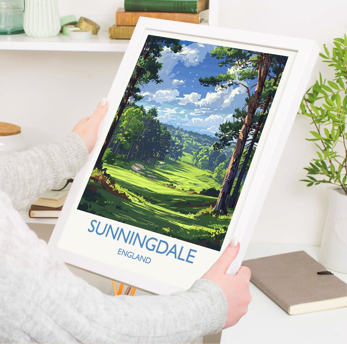 Sunningdale England Golf Course Pine Forest Fairway Travel Poster - Image 5