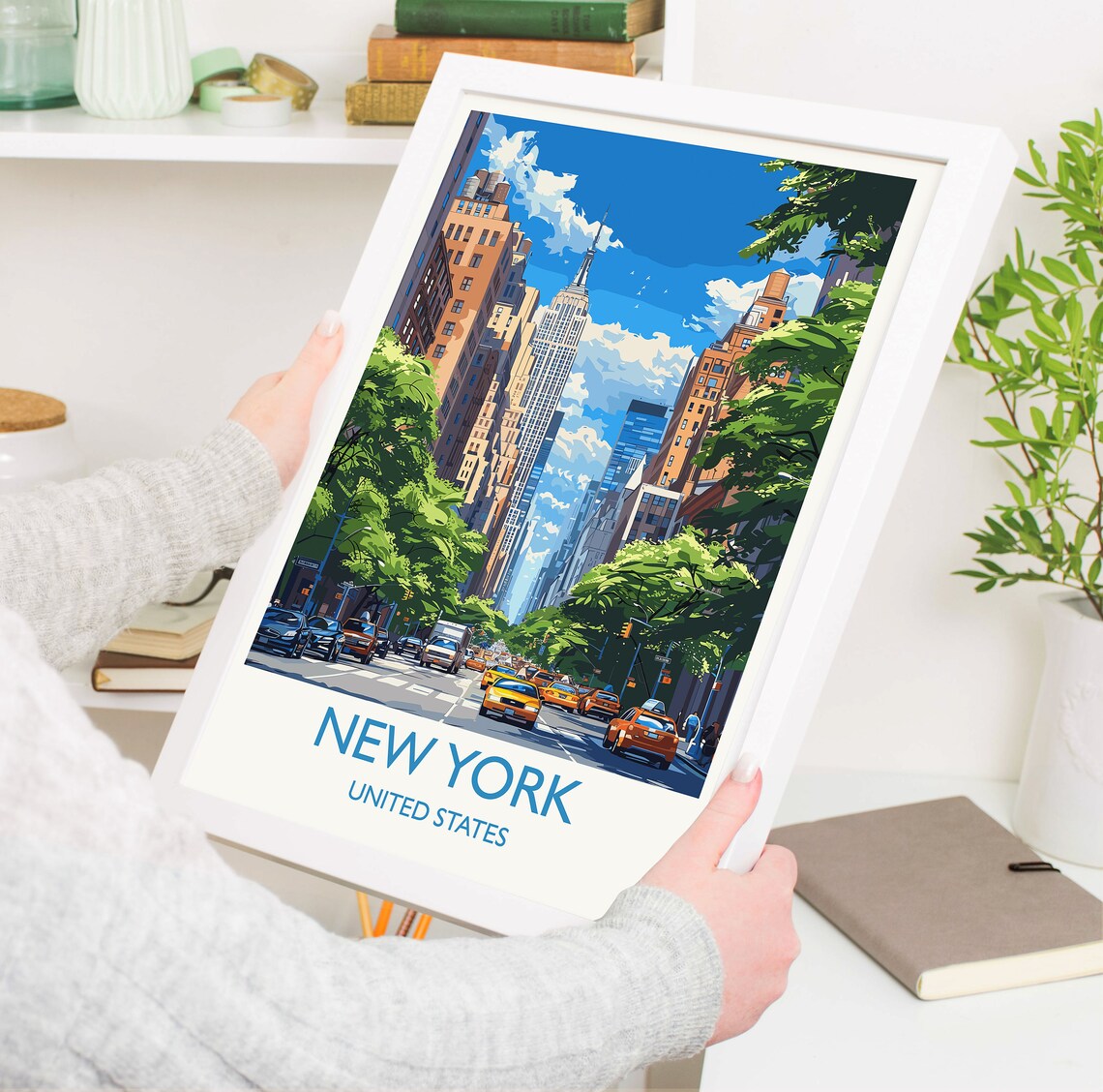 New York United States Empire State Building Street Travel Print - Image 3