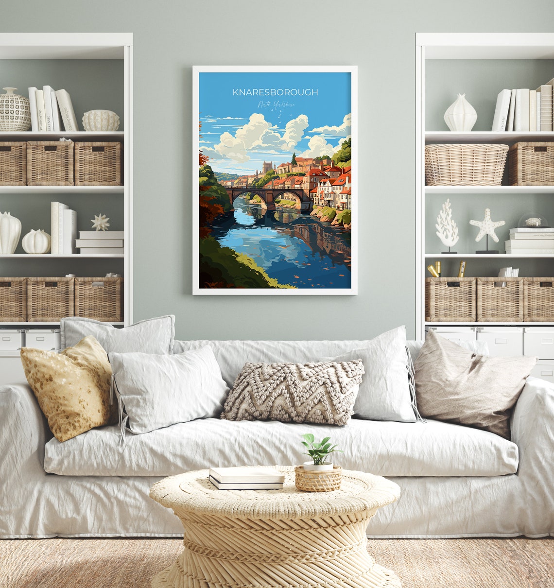 Knaresborough Travel Print Travel Poster Of Knaresborough North Yorkshire Gift England Knaresborough Art Lovers Gift Wall Art Print - Image 4