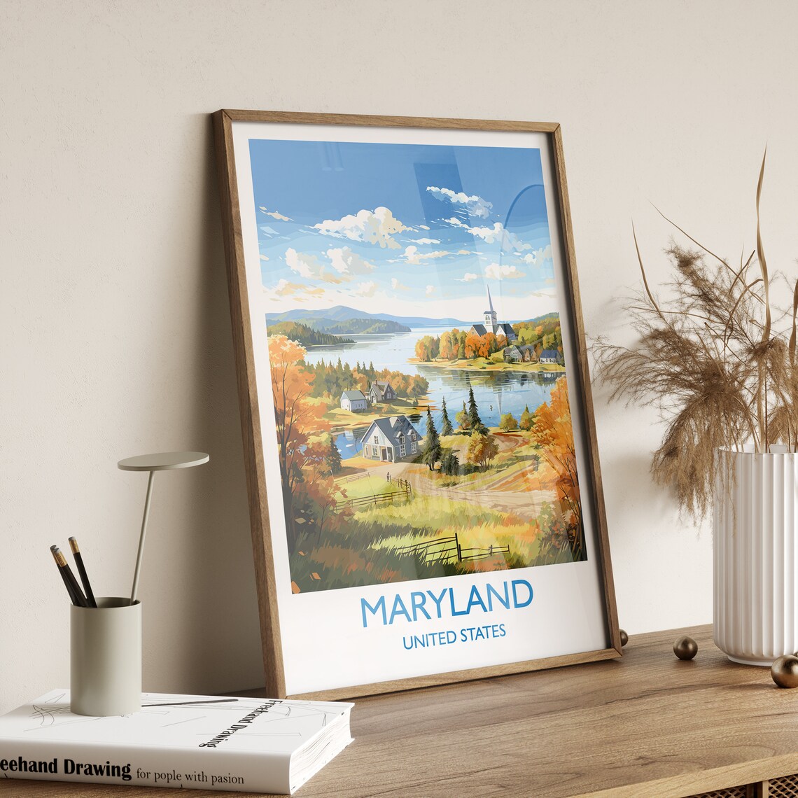 Maryland Travel Poster, USA State Wall Art Print - Image 3