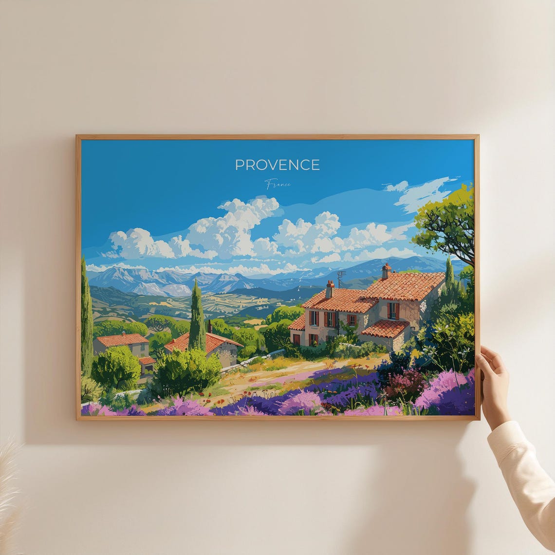 Provence Travel Poster Wall Art Landscape Travel Print Of Provence Provence Art Lovers Gift France Art Gift - Image 2