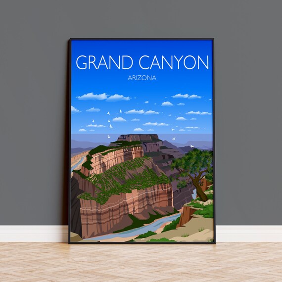 Grand Canyon Arizona Towering Cliffs Canyon River Scenic Poster