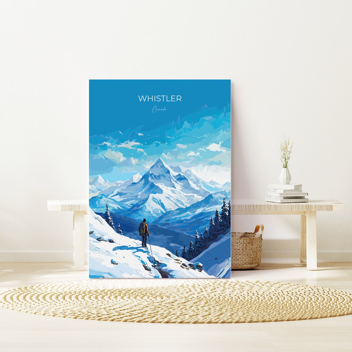 Whistler Wall Art Travel Print Travel Poster Of Whistler Ski Poster Whistler Art Gift Canada Ski Art Travel Gift - Image 2