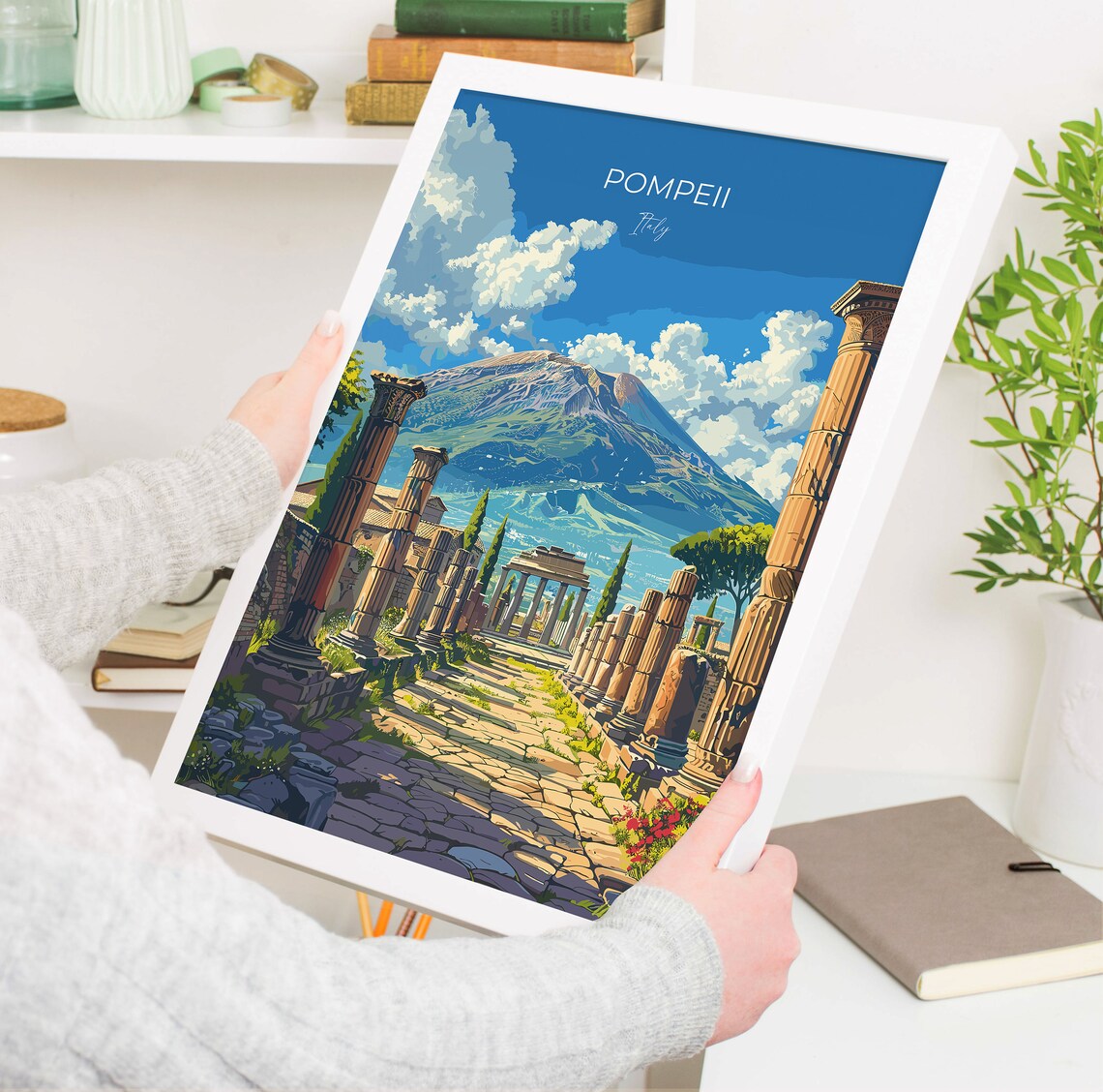 Pompeii Travel Poster, Italy Place Print - Image 3