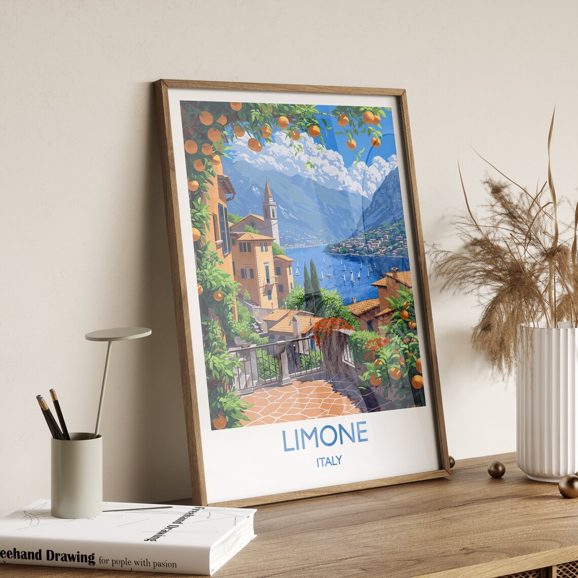 Limone Travel Poster, Lake Garda Italy Art Print - Image 2