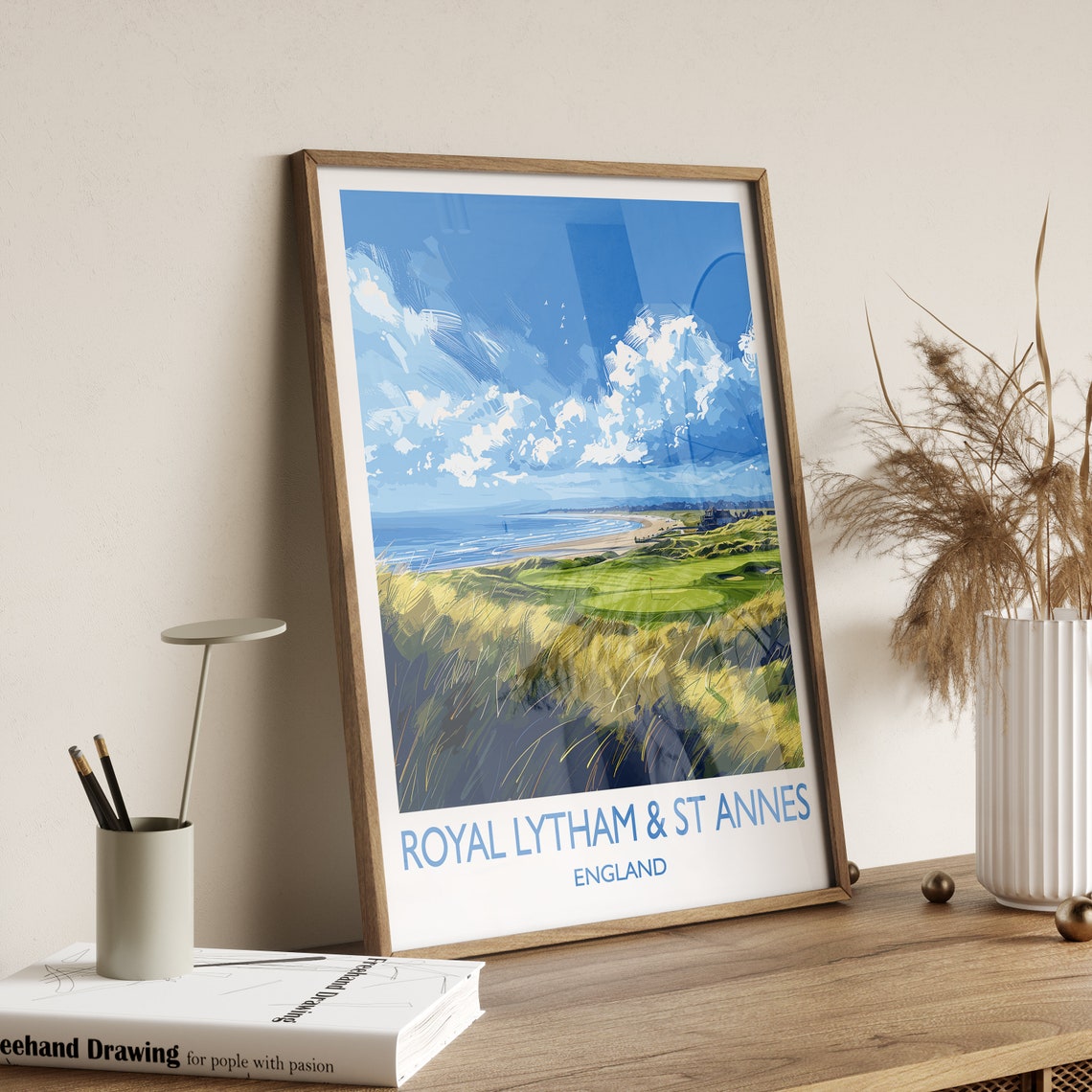 Royal Lytham & St Annes England Seaside Links Golf Vintage Poster - Image 2