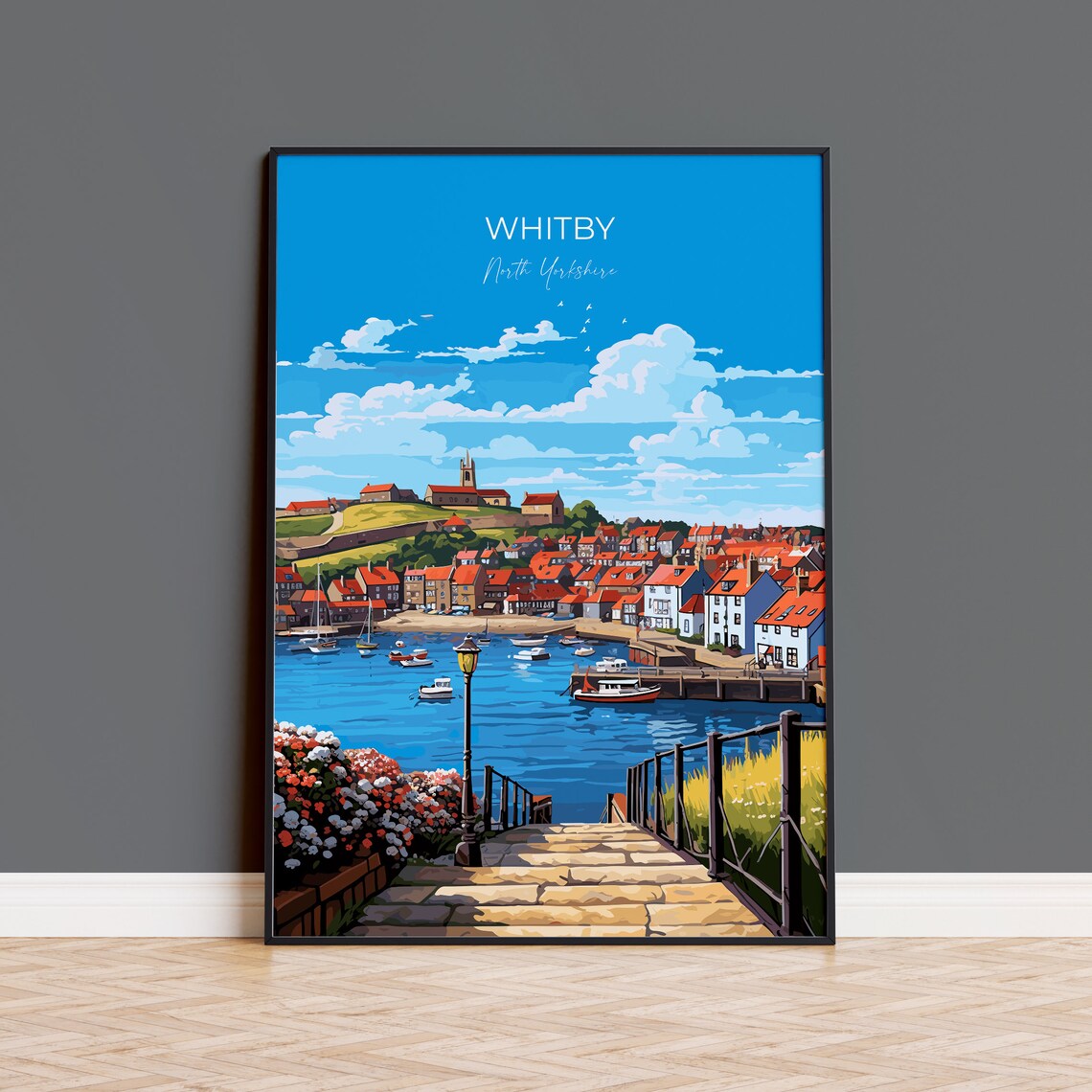 Whitby Travel Poster, North Yorkshire Art Print