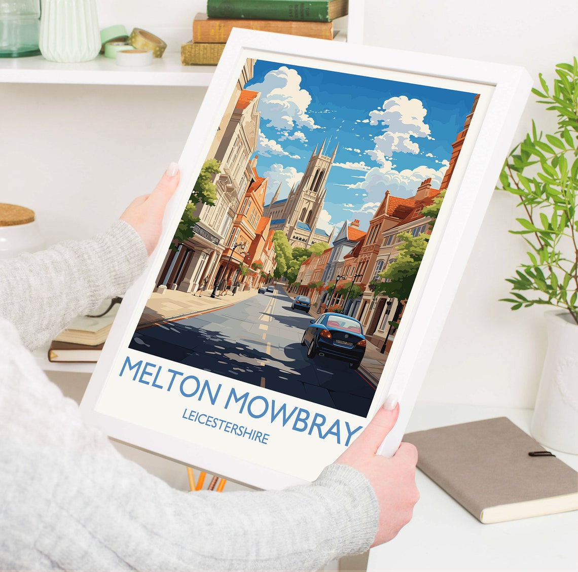 Melton Mowbray Travel Print Wall Art Travel Poster Of Melton Mowbray England Leicestershire Art Lovers Gift English Countryside - Image 5