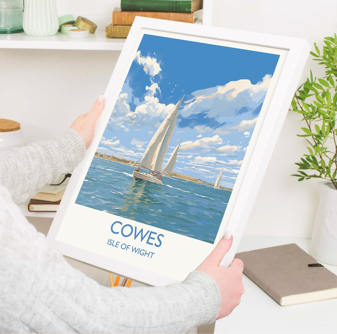 Cowes Travel Poster, Isle Of Wight Sailing Art - Image 5