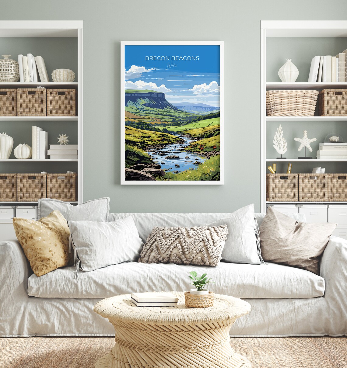 Brecon Beacons Travel Poster, Wales Wall Art Print - Image 4