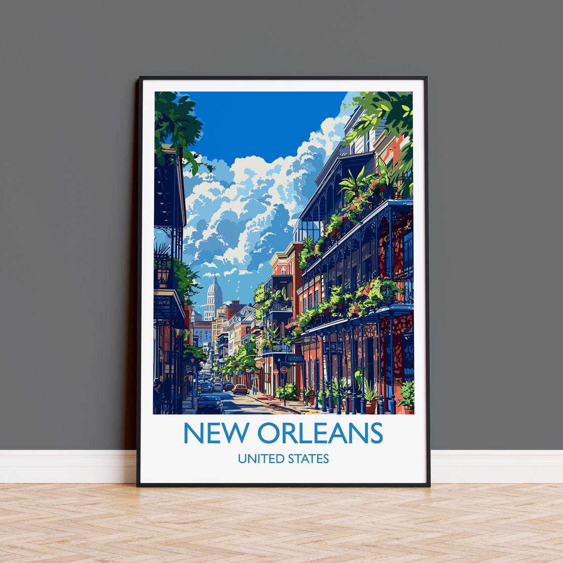 New Orleans Travel Print Wall Art Travel Poster Of New Orleans New Orleans Art Lovers Gift Usa Art Gift