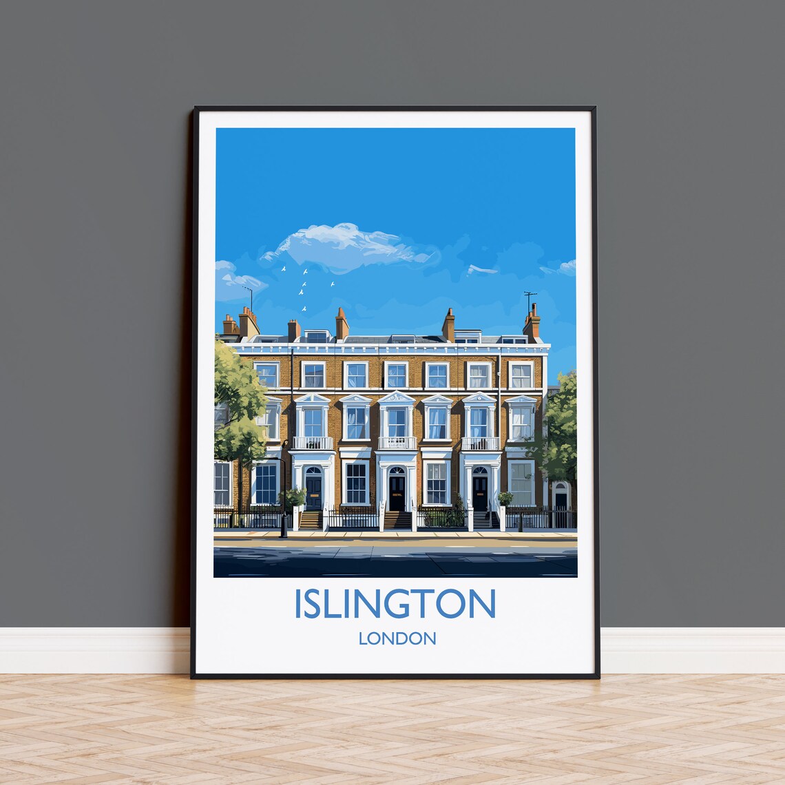 Islington Travel Poster, London Travel Print