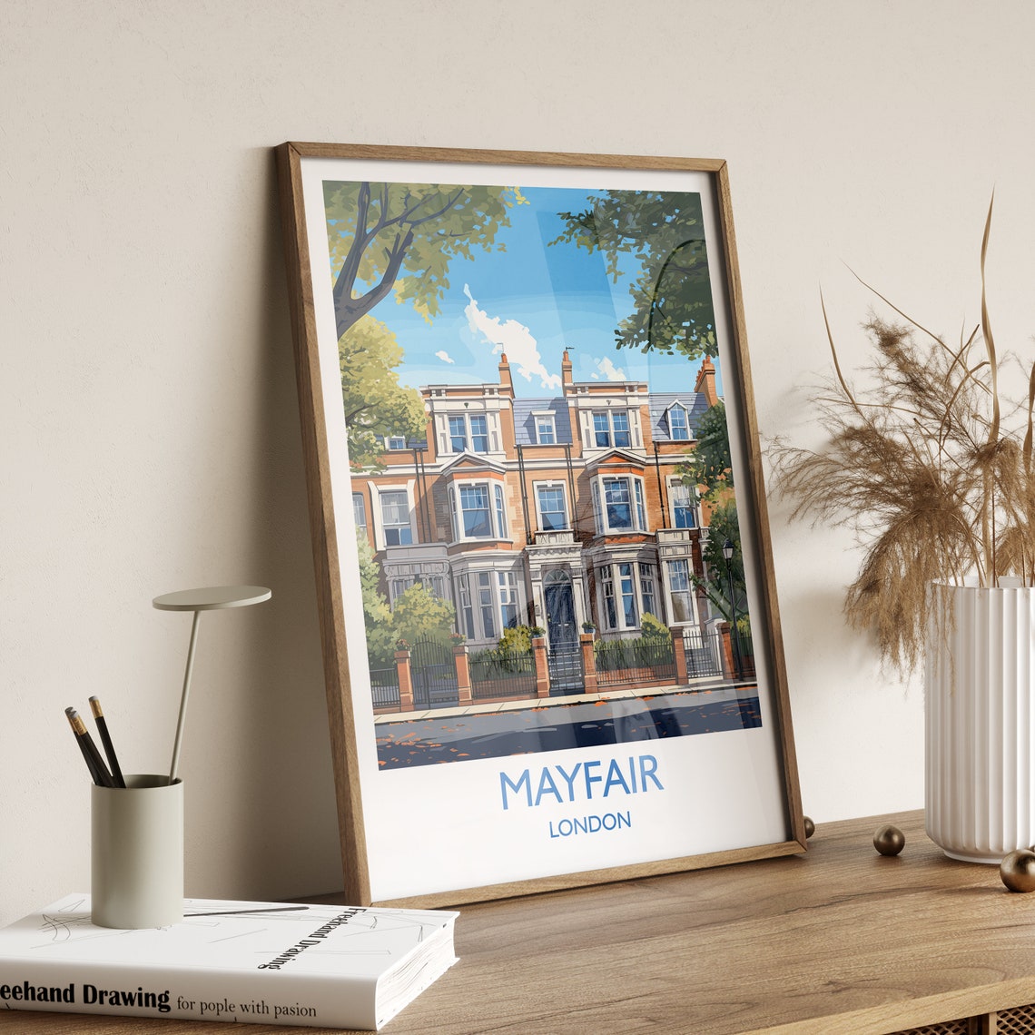 Mayfair Travel Poster Travel Print Of Mayfair London Poster Mayfair Gift Mayfair Art London Art Uk Travel Gift - Image 3