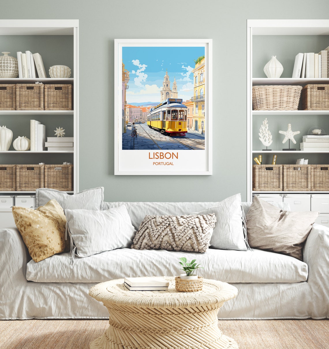 Lisbon Print Travel Wall Art Travel Poster Of Lisbon Lisbon Art Print Portugal Wall Print Lisbon Gift Lisbon Tram Artwork - Image 4