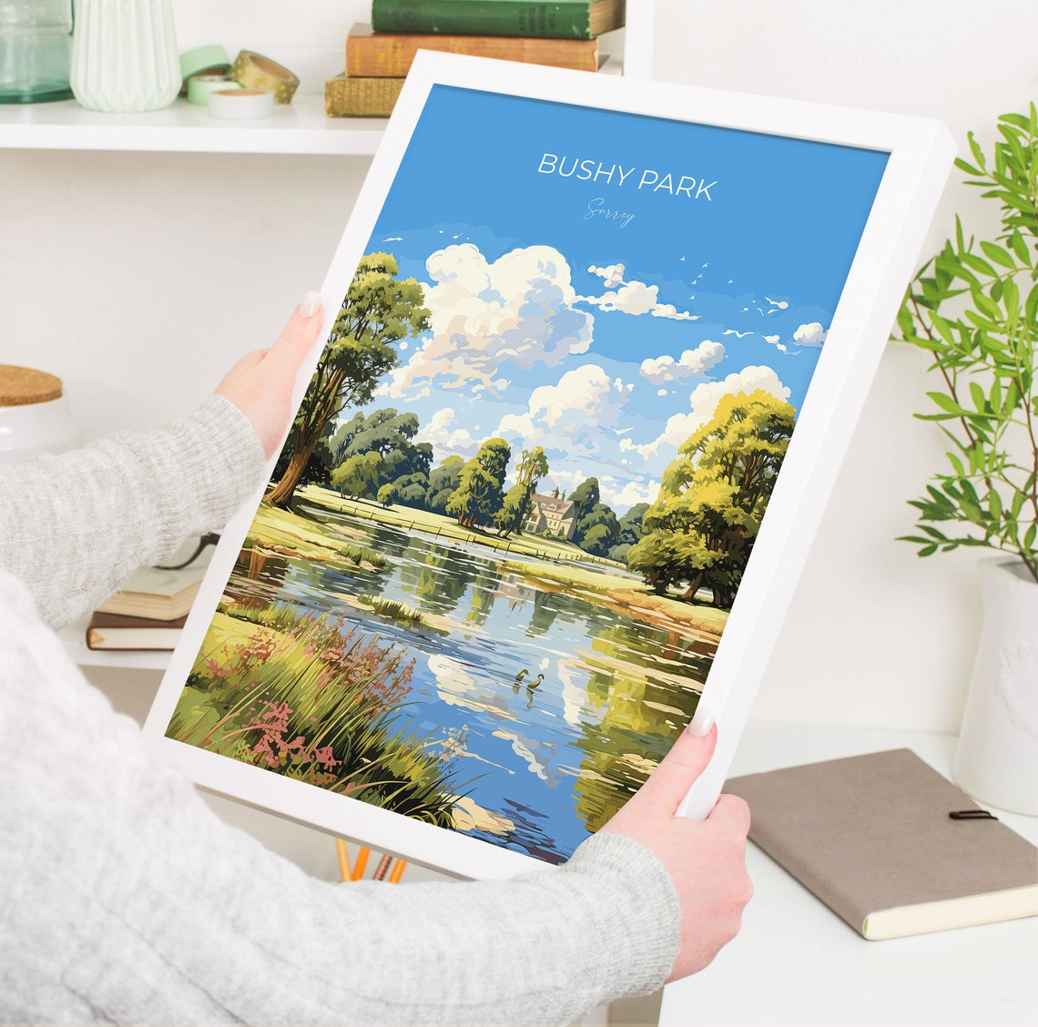 Bushy Park Travel Poster Travel Print Of Bushy Park Surrey London England London Art Lovers Gift Wall Art Print - Image 5