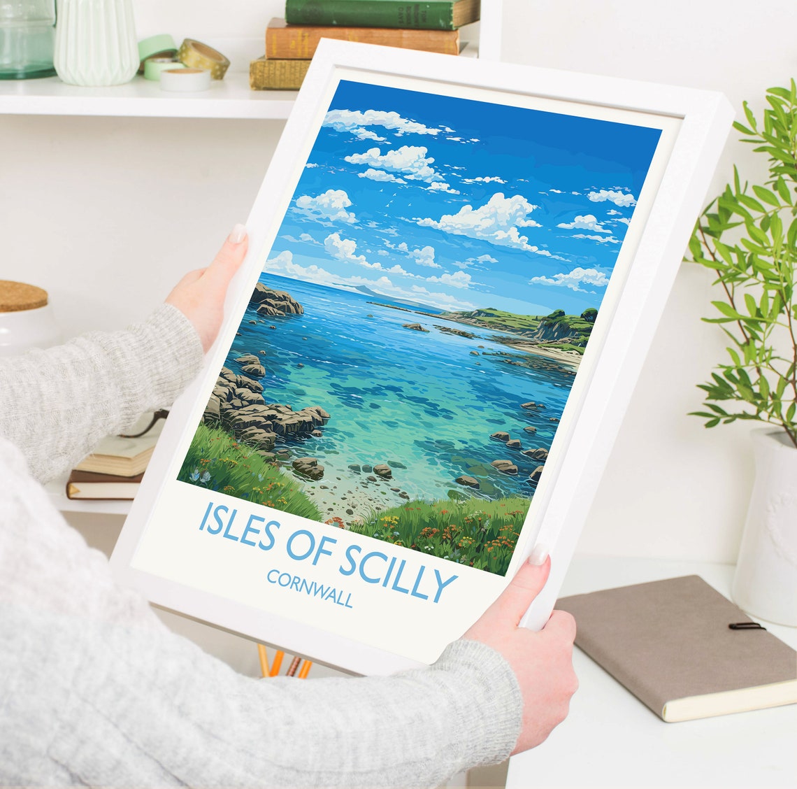 Isles Of Scilly Travel Poster Travel Print Of Isles Of Scilly England Cornwall Art Isles Of Scilly Art Lovers Gift Wall Art Print - Image 5