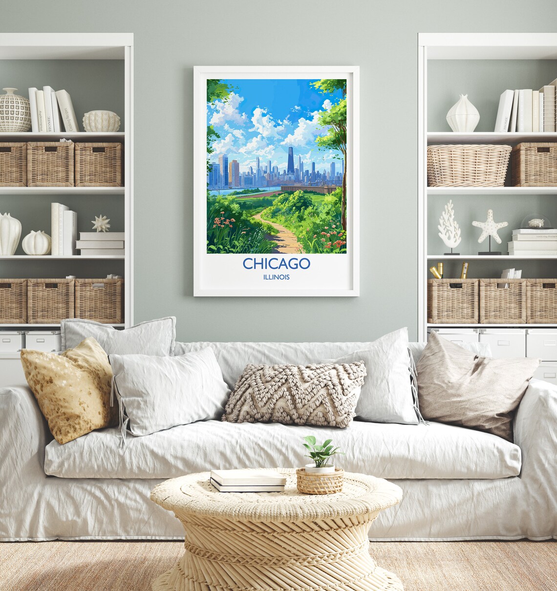 Chicago Travel Print Of Illinois USA Wall Art Print - Image 4