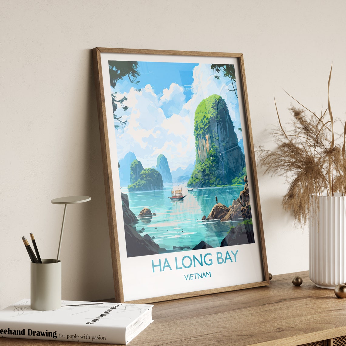 Ha Long Bay Travel Poster, Vietnam Asia - Image 3