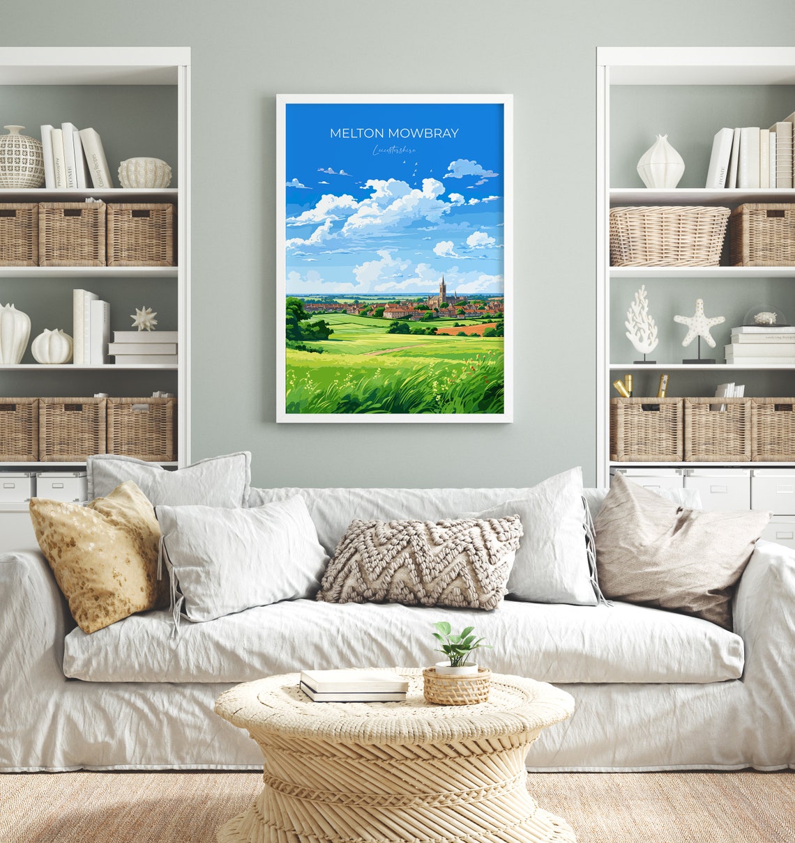 Melton Mowbray Leicestershire England Countryside Travel Poster - Image 4