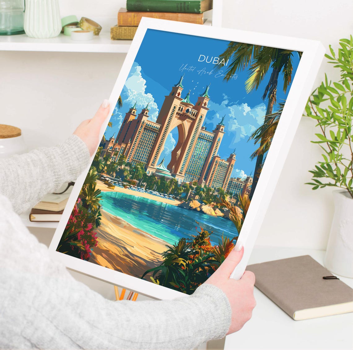 Atlantis The Palm Beachfront Resort View Dubai Travel Poster - Image 3