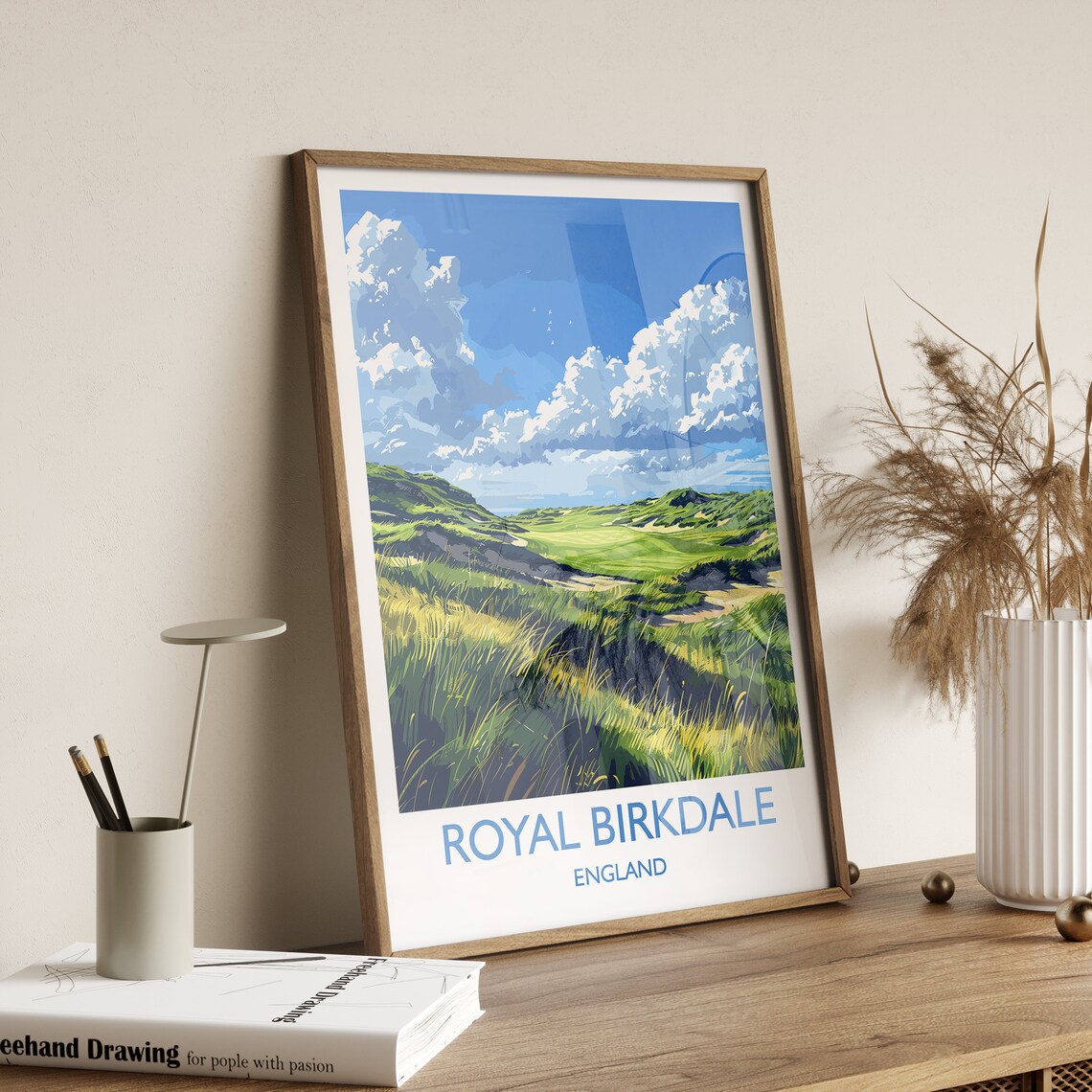 Royal Birkdale England Links Golf Course Dunes Vintage Poster - Image 2