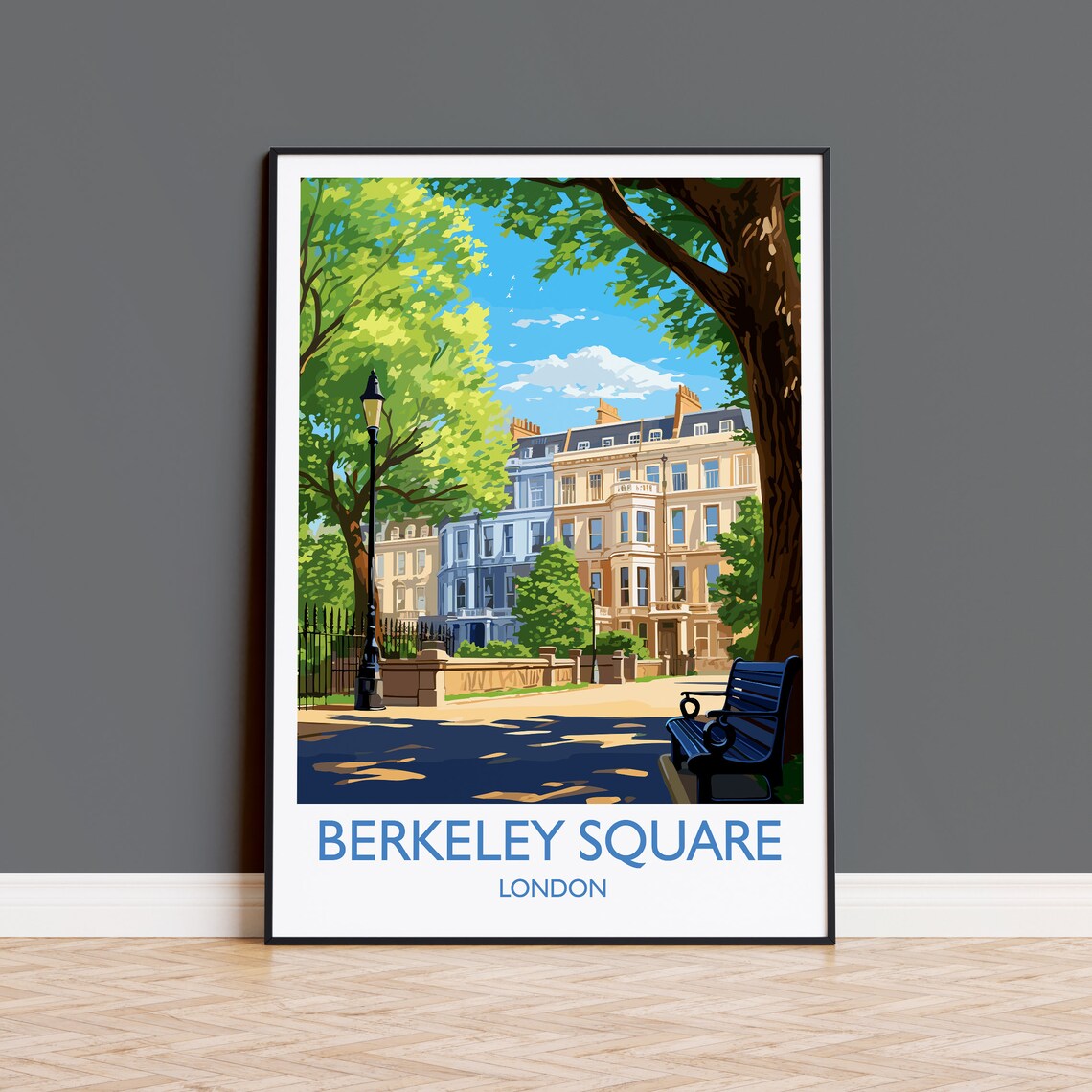 Berkeley Square London Travel Poster Art Print