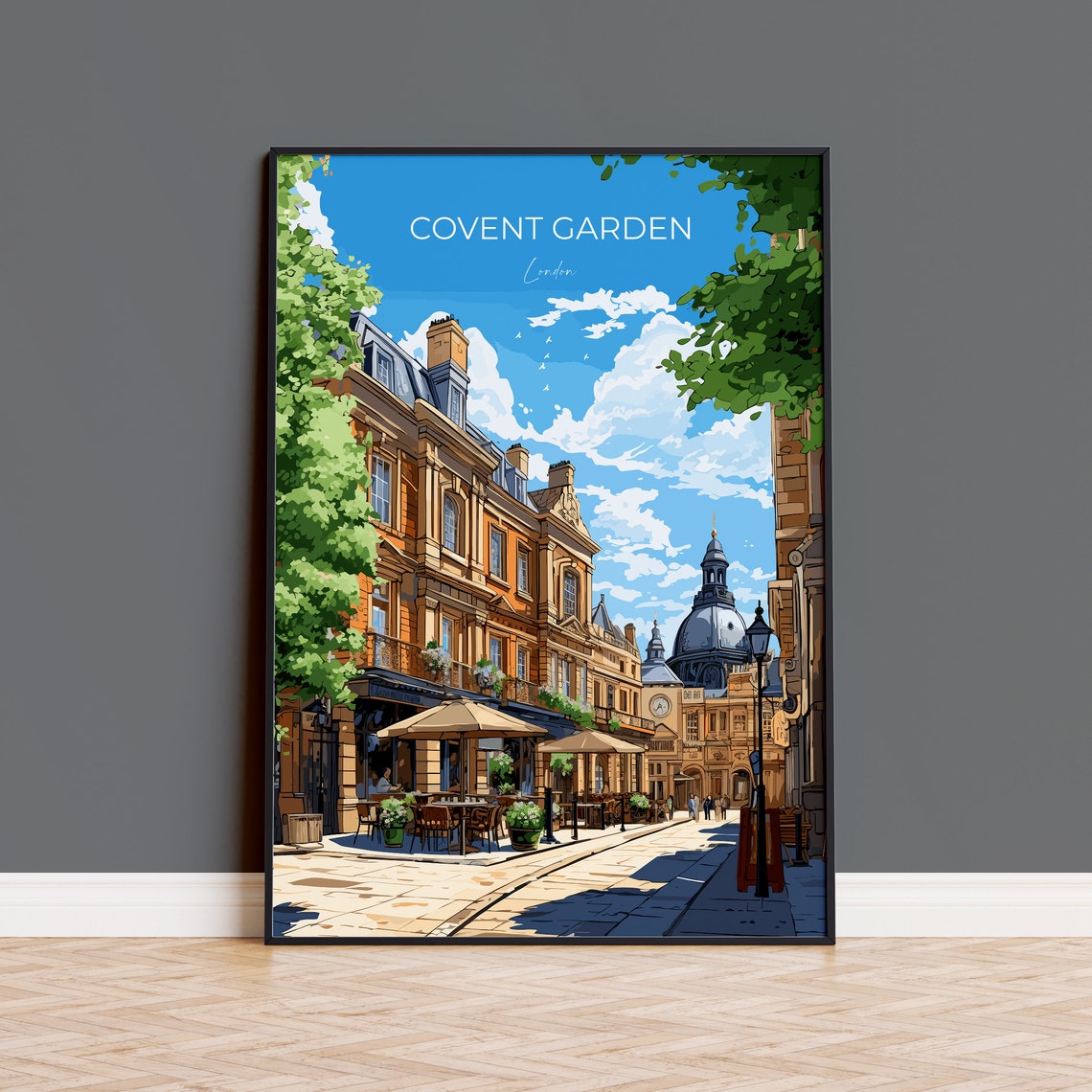 Covent Garden Travel Poster Wall Art Travel Print Of Covent Garden London Poster Covent Garden Gift Covent Garden Art Lovers Gift