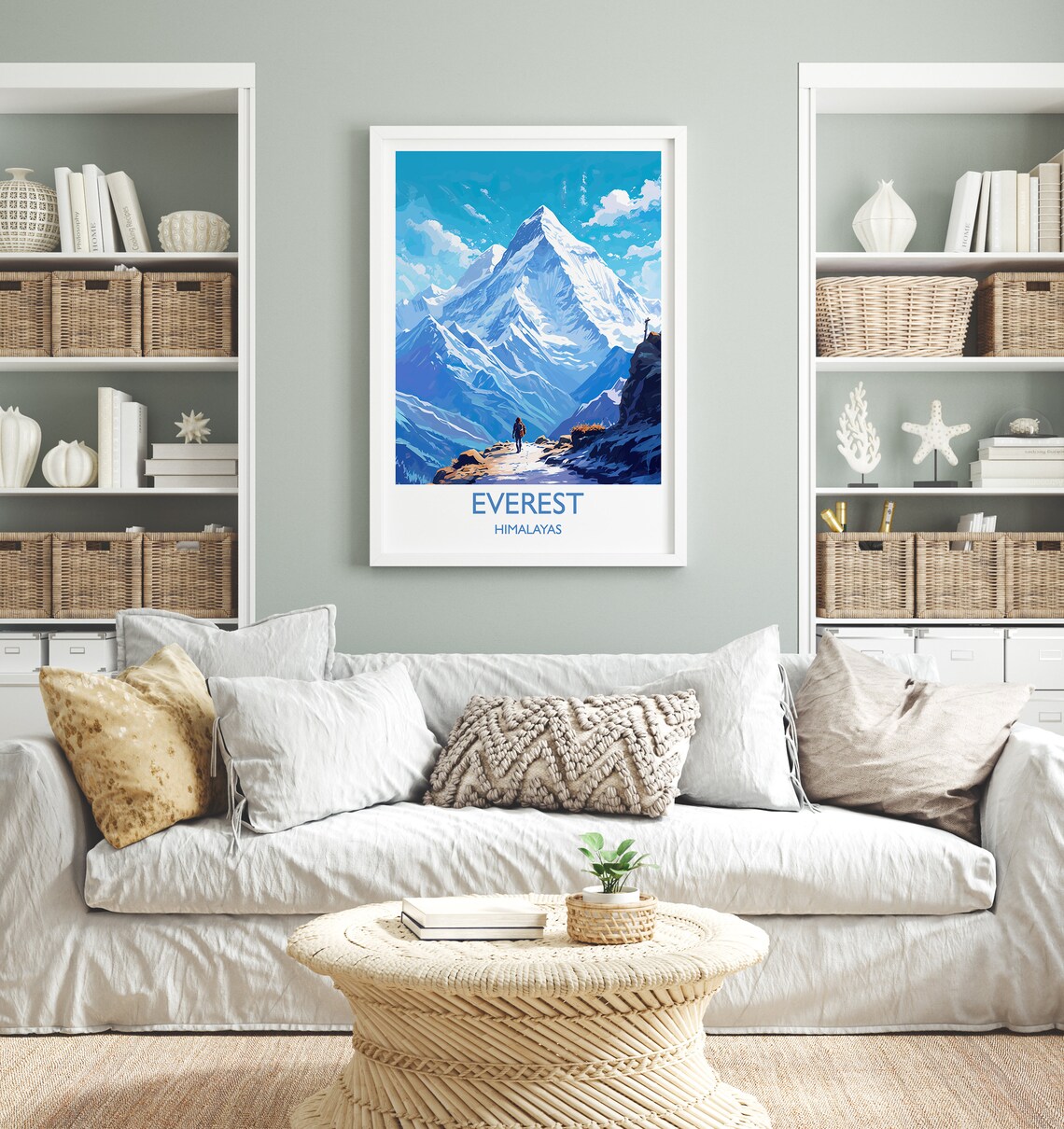 Everest Travel Poster, Himalayas Art Print - Image 4