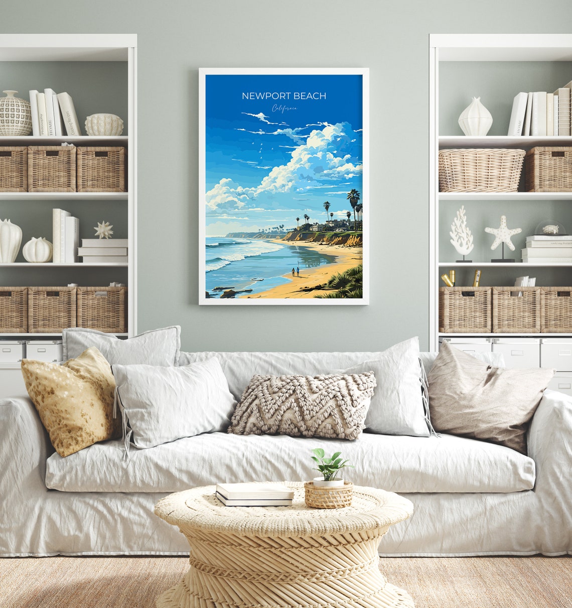 Newport Beach Travel Poster Travel Print Of Newport Beach California Newport Beach Art Lovers Gift Usa Gift Wall Art Print - Image 4
