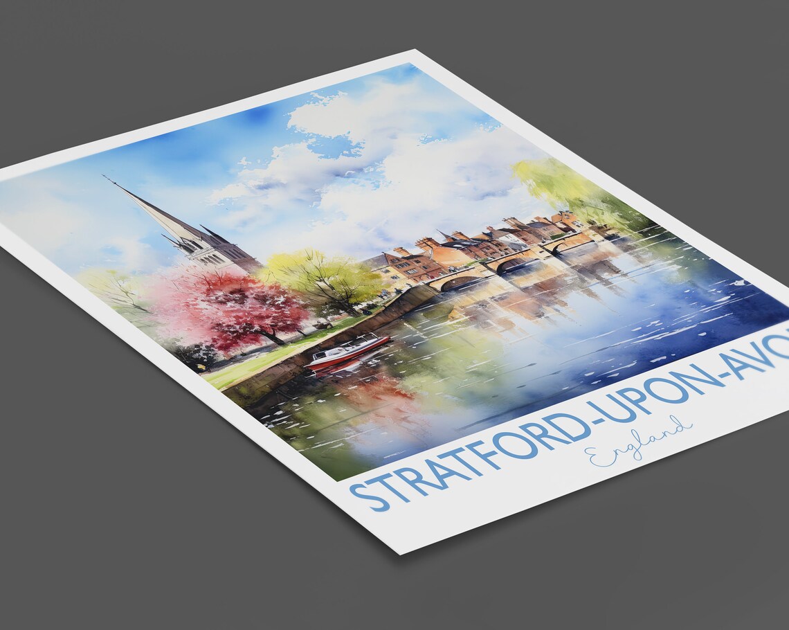 Stratford Upon Avon Travel Poster, England Art Print - Image 2