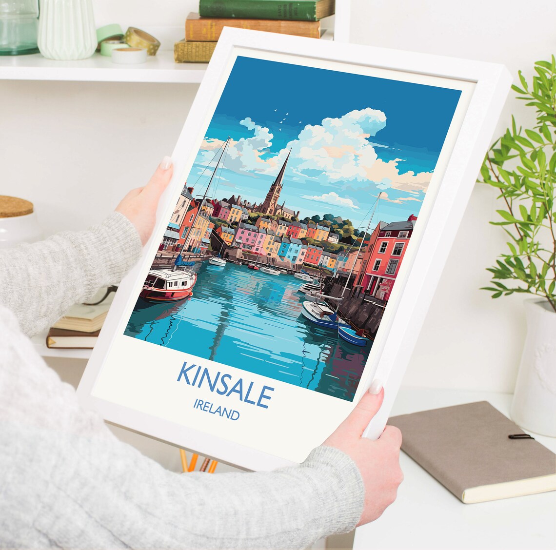 Kinsale Ireland Harbor Colorful Houses Sailboats Travel Poster - Image 5