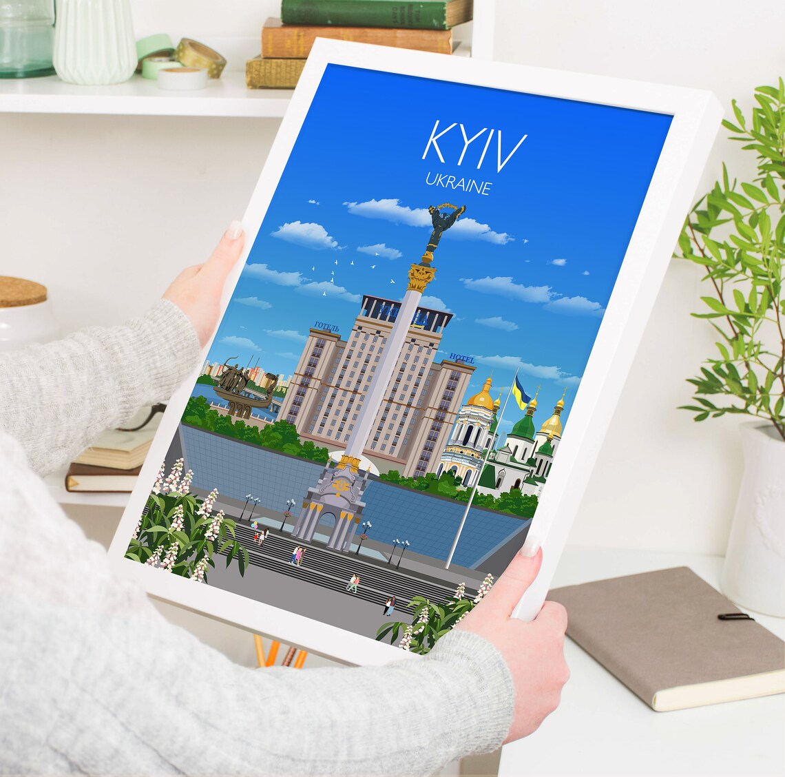 Kyiv Ukraine Travel Poster, Place Name Wall Art - Image 5